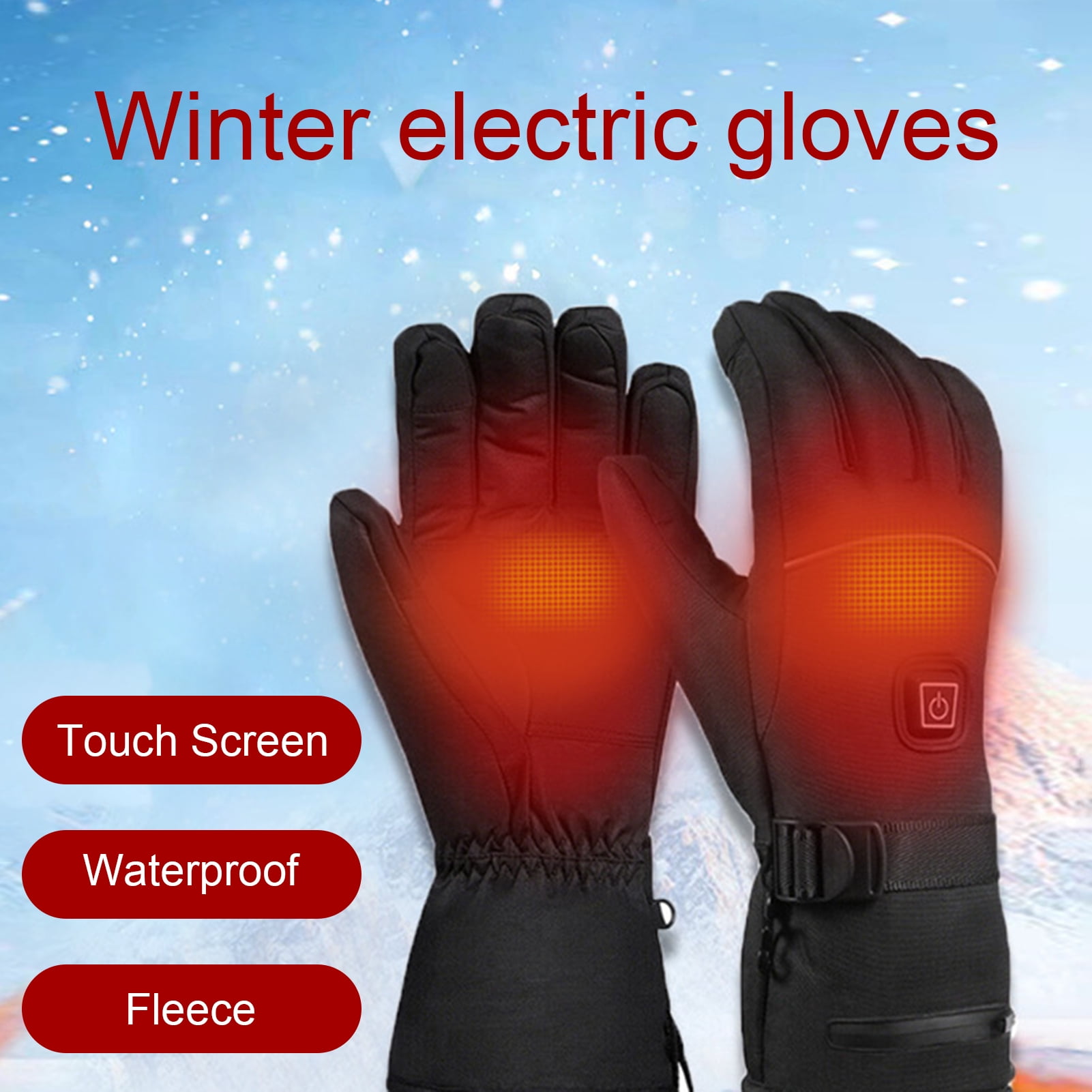 Heated Glove Liners, Thin Heated Gloves Rechargeable for Men Women with