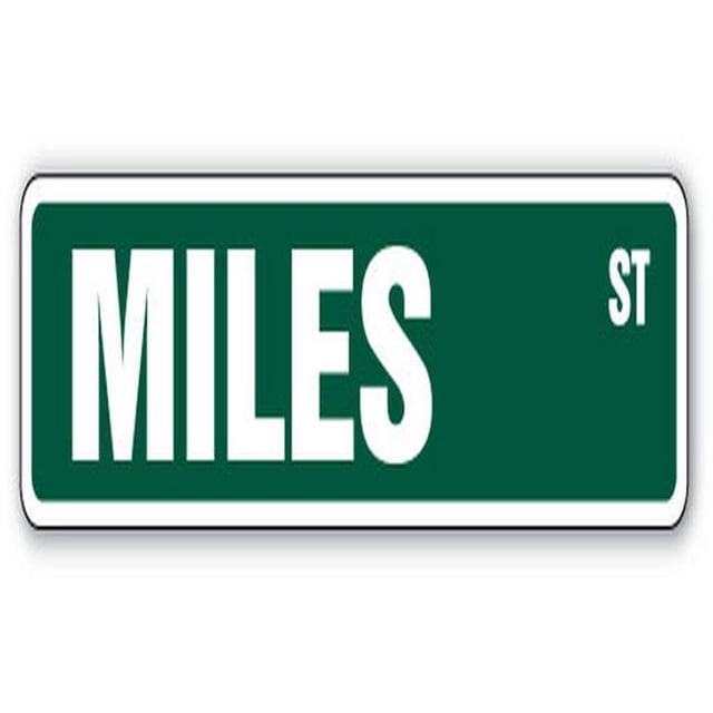 SignMission SS-MILES 18 Po Miles Rue Signe de Chambre d'Enfants