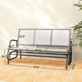 thumbnail image 2 of Patio Furniture Porch Glider Swing with 3 Seats,3-Person Outdoor Patio Glider Bench,Breathable Mesh Fabric, Metal Frame,Outdoor Sofa, 2 of 7