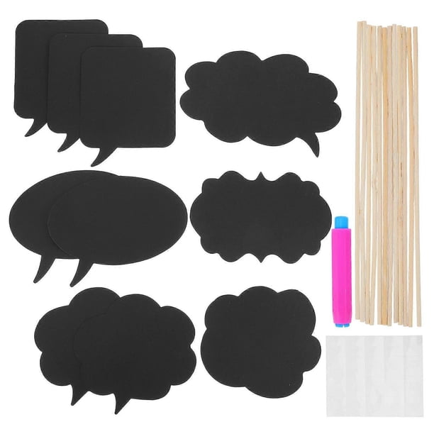 1 Set Of Writable Diy Wedding Photo Booth Props: Black Card Set For Creative Wedding Reception - Event Photography Props