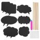 thumbnail image 1 of 1 Set Of Writable Diy Wedding Photo Booth Props: Black Card Set For Creative Wedding Reception - Event Photography Props, 1 of 3