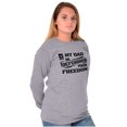 thumbnail image 4 of US Army Logo My Dad Defending Freedom Unisex Plus Size Long Sleeve Shirt Brisco Brands 2X, 4 of 5