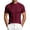 Wine(Mens Tops), variant on Men's Short Sleeve Tops Mock Neck Knit Tee Loose Fit Modern Casual T Shirts