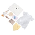 thumbnail image 1 of Newborn Baby Shower Gift Set - Clothes, Doll, Rattle Toy, Bibs, Socks, Greeting Card, Soft and Comfortable, Perfect Gift for Baby Showers, Moms Arms Feel, Built in Bell, 1 of 7
