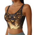 thumbnail image 2 of Balery Cool Black Gold Dragon Sujetadores deportivos con espalda cruzada para mujer, acolchados, sin costuras, de alto impacto, ideales para yoga, gimnasio, entrenamiento y fitness.-X-Large, 2 of 8