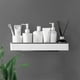 thumbnail image 1 of Estante de baño para inodoro, de plástico, sin taladros, para pared, gris, diseño ensanchado, resistente, con diseño de celosía, con barandilla ventilada para organizar el baño., 1 of 7