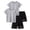 Grey, variant on UACY 2 Pack Boys 2 Piece Summer Outfits Sweatsuit Kids Athletic Short Sleeve T-Shirts Workout Shorts Tracksuits Clothing Set (Black, 6-7 Years)
