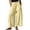 AG07_Yellow, variant on Resicozy Cropped Lace-Hem Pants for Women High Waisted Drawstring Wide Leg Pants Casual Lightweight Trousers with Pockets Blue L