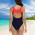 thumbnail image 6 of Fimkaul Women's One Piece Swimsuits Tummy Control Athletic Swimwear Scalloped Round Neck Low Back Adjustable Straps Bathing Suits, 6 of 6