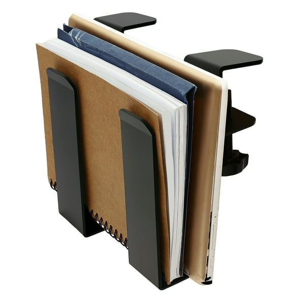 Metal Desk Side Laptop Mount No Punch Hanging Laptop Desk Holder High Load Bearing Side Notebook Stand with Silicone Pad for Folder