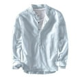 thumbnail image 1 of Blusa y camisa de manga larga con cuello alto para hombre, color liso, Cultivate Oneself, cuello alto, cubierta para la cabeza, camisa de manga larga para hombre, parte superior de poliéster, 1 of 4