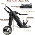 thumbnail image 2 of Cuchillo multifunción 5 en 1, cuchillo plegable con alicate multifunción de bolsillo con abrelatas, destornillador para actividades al aire libre, camping, senderismo (a prueba de fallos y, 2 of 5