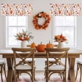 thumbnail image 5 of Fall Maple Valances for Windows, 54 x 18in, Leaves Thanksgiving Eucalyptus Leaves Farmhouse Rod Pocket Kitchen Valance Curtain Light Filtering Window Treatments for Living Room Bedroom, 1 Panel, 5 of 7