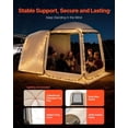 thumbnail image 5 of Screen House Tent 6x6 ft, 4-6 Person Pop Up Canopy, Portable Screened Tent with Carry Bag, Netting Sides for Camping, Patio, Backyard, Beige, 5 of 9