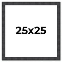25x25 Frame Brown Rustic Solid Wood Picture Frame 1.5 Inches Wide | Interior Frame Depth 0.5 Inches