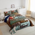 thumbnail image 3 of Feelyou Kawaii Rustic Bird Full Size Comforter Sets, Western Wooden Cabin Bedding Comforter Set, Pink Cherry Blossoms Flower Reversible Bedding Sets, Super Cozy Room Decor, 3pcs, 3 of 8