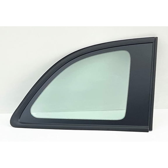 Black Molding Passenger Right Side Quarter Glass Quarter Window Compatible with Fiat 500 / 500C / 500e 2012-2019 Models