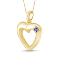 thumbnail image 2 of Tanzanite Accent 14kt Gold Over Silver Heart Pendant, 2 of 4
