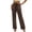 Coffee, variant on Sevevn Women's Glitter Sequin Straight Wide Leg Casual Pants Elastic Drawstring High Waist Trousers with Pockets Multi-Occasion Party Night Out Wear