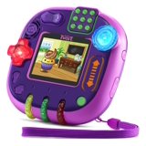 Co2crea Hard Travel Case For LeapFrog Rockit Twist - Black With Purple Interior - Protects Handheld Learning Game