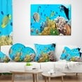 thumbnail image 4 of Designart Underwater Panorama with Sea Creatures - Photography Throw Pillow - 18x18, 4 of 5