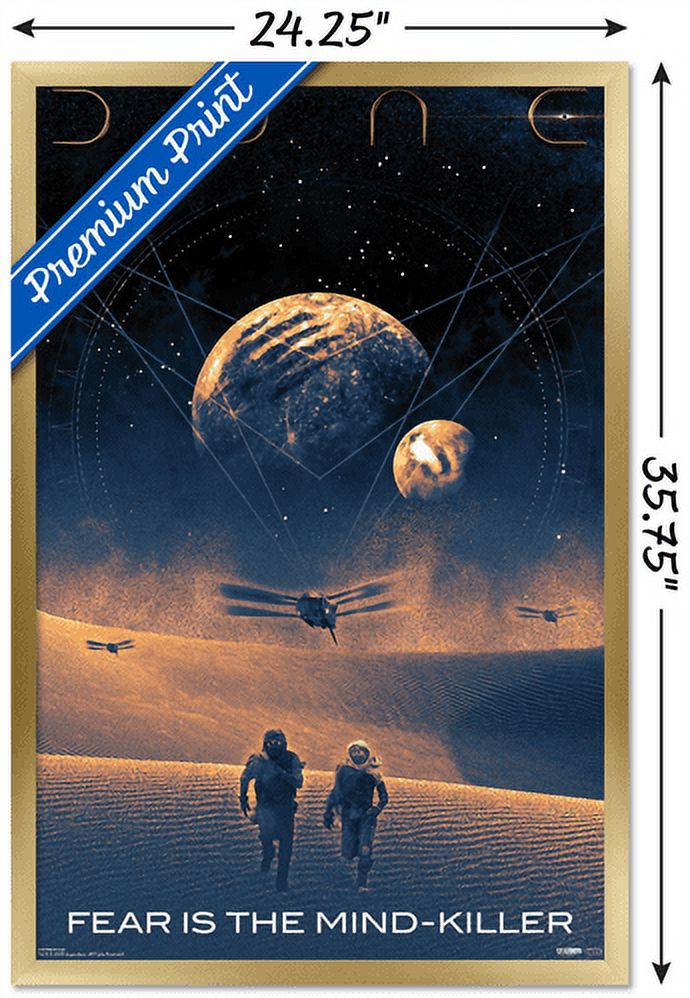 Dune - Fear is the Mind-Killer Wall Poster, 22.375" x 34", Framed