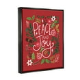 thumbnail image 4 of Stupell Industries Peace & Joy Holiday Botanicals Plants Modern Calligraphy Graphic Art Metallic Gold Floating Framed Canvas Print Wall Art, Design by Louise Allen, 4 of 5