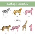 thumbnail image 5 of Wild One Hanging Decorations for Girls 1st Birthday, 20 Set Jungle Safari Cheetah Party Swirls Include 4 Animal Prints Hanging Swirls, Pink Number 1 Ceiling Decor for Tropical Forest Birthday Party, 5 of 5