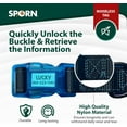 thumbnail image 4 of Sporn Dog ID Collar for Small Dogs, Black & Blue Dog Collar with 3 Pcs Prefolded Paper, 4 of 6