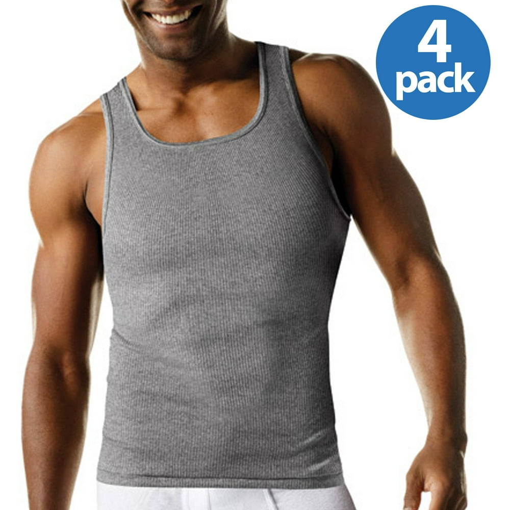 Hanes Men's FreshIQ ComfortSoft Dyed Tagless Tanks 4Pack Walmart