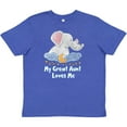 thumbnail image 3 of Inktastic My Great Aunt Loves Me Cute Elephants Clouds Moon and Stars Youth T-Shirt, 3 of 5