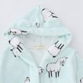 thumbnail image 4 of Gibobby Toddler Boys Girls Kids Hooded Bathrobe,Soft Flannel Loungewear Robe with Adjustable Tie,Cartoon Print,for Toddlers to Kids 18 Month 2T 3T 4T 5T 6T Kids Pajamas,Light Blue,Size 4-5T, 4 of 6