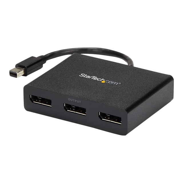 StarTech.com 3-Port Multi Monitor Adapter, Mini DisplayPort 1.2 to 3x DisplayPort MST Hub, Triple 1080p or Dual 4K 30Hz, mDP to DP MST Video Splitter for Extended Desktop on Windows PCs - Multi Stream Transport (MSTMDP123DP) - Video splitter - 3 x DisplayPort - desktop - AC 100/230 V - for P/N: SVA5N3NEUA
