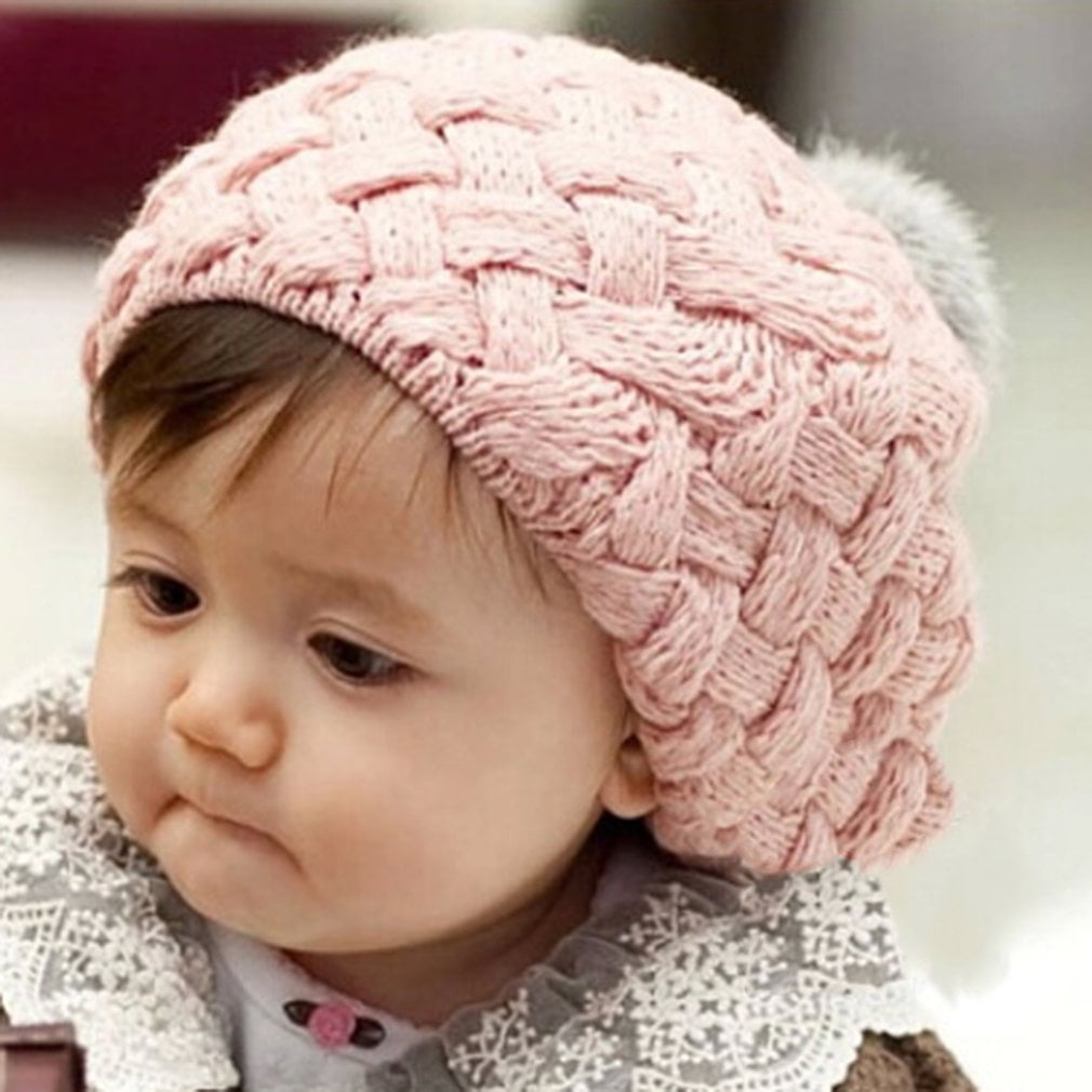 pink toddler winter hat