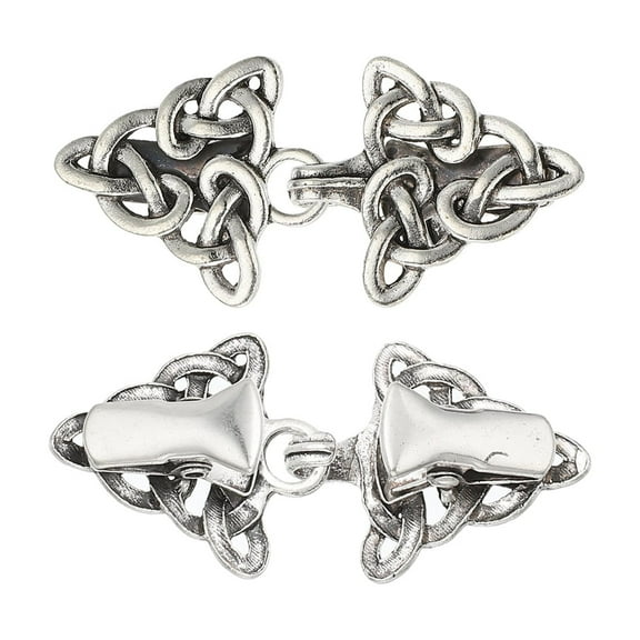 Uxcell Cloak Clasp, 2Pcs Alloy Sweater Clips Retro Cardigan Buckles, Style 3