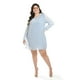 thumbnail image 5 of Vestido de mangas con relieve Roman Fashion /Tallas Extras, 3823 (Azul claro azul 40, 5 of 7