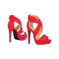 thumbnail image 5 of Women's High Heels Open Toe Ankle Strap Stilettos Platform Sexy Party Heeled Sandals, 5 of 5
