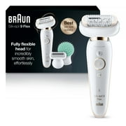 Braun Silk-epil 9 Flex 9-020 - Epilator for Women, White/Gold