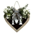 thumbnail image 2 of Rovga Last Name Heart Shaped Front Door Sign Wreath Front Door 26 Letter Farmhouse Wreath With Wreath Spring Wreaths Hanging Board For Homes Restaurants Shops M 30*30Cm, 2 of 5