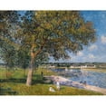 thumbnail image 2 of Alfred Sisley 14x12 Gold Ornate Wood Frame and Double Matted Museum Art Print Titled - A Walnut in the Meadow of Thomery (1880), 2 of 4