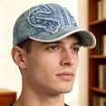 thumbnail image 4 of MEICHEN Distressed Baseball Cap for Men Trendy Solid Comfortable Dad Hat Men's Trucker Hat, 4 of 6