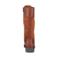 thumbnail image 4 of G.C. SHOES Womens Brown Lace-Up Slip Resistant Comfort Hanker Round Toe Block Heel Zip-Up Combat Boots 8.5, 4 of 4
