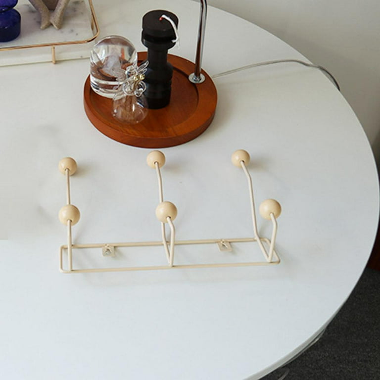 Perchero de hierro, perchas para monedero, percha de pared para el hogar, ganchos para organizador, ahorra espacio para el baño, cafetería, amarillos Soledad Perchero