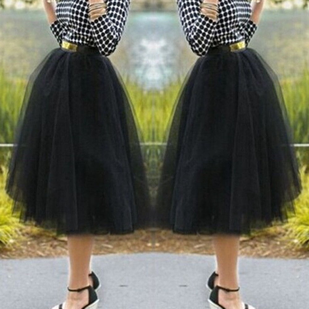 Jupe En Tulle à Paillettes Pour Femme - Longue, Multicolore, Taille élastique - Style Trapèze à Plusieurs Couches - Parfaite Pour Soirée, Fête, Quotidien