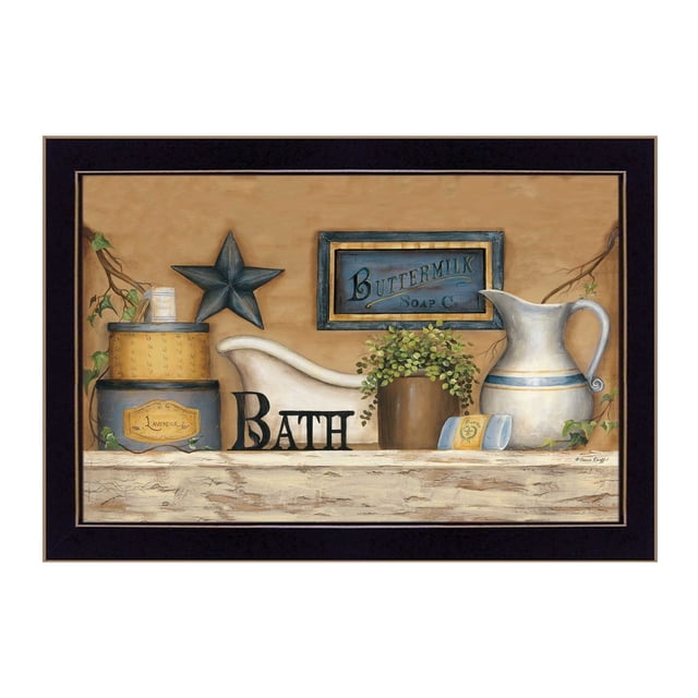 TrendyDecor4U "Savon au Lait de Beurre" par Carrie Knoff Imprimé Encadré d'Art Mural