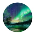 thumbnail image 4 of WYYP Aurora Borealis Frozen Lake Woods Round Tablecloth - Great for Home Kitchen/Parties/Holiday Dinner - 100% Polyester Fiber - Multiple Sizes Available White, 4 of 8