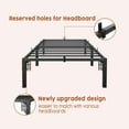 thumbnail image 3 of Metal Full Size Bed Frame, 14" High Platform Bed Frame, Heavy Duty 800Lbs Capacity, No Box Spring, No Screws Needed with Reinforced Slats, Easy Assembly, Black, 3 of 6