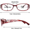 thumbnail image 2 of MAGIMODAC Women Reading Glasses Cateye Floral Fashion Plastic Eyeglasses Eyewear Readers (1 Pcs Red Reading Glasses, +0.75), 2 of 4