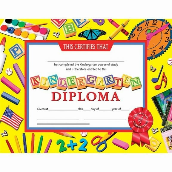 Flipside  Hayes Diplomas Kindergarten Inkjet Laser, 8.5 x 11 in. - 30 Per Pack - Pack of 3