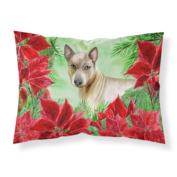 Thai Ridgeback Poinsettas Fabric Standard Pillowcase